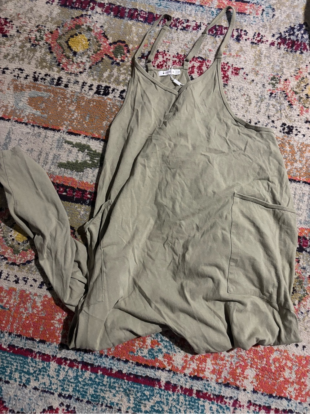 Light Olive Green Women's Sleeveless Jumpsuit